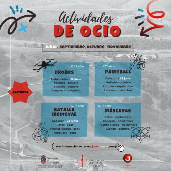  actividades de ocio para jóvenes Drones, Paintball, Batalla Medieval y Máscaras