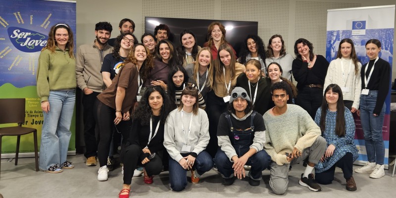 Las personas jóvenes voluntarias de esta edición durante su periodo de formación en Cantabria 