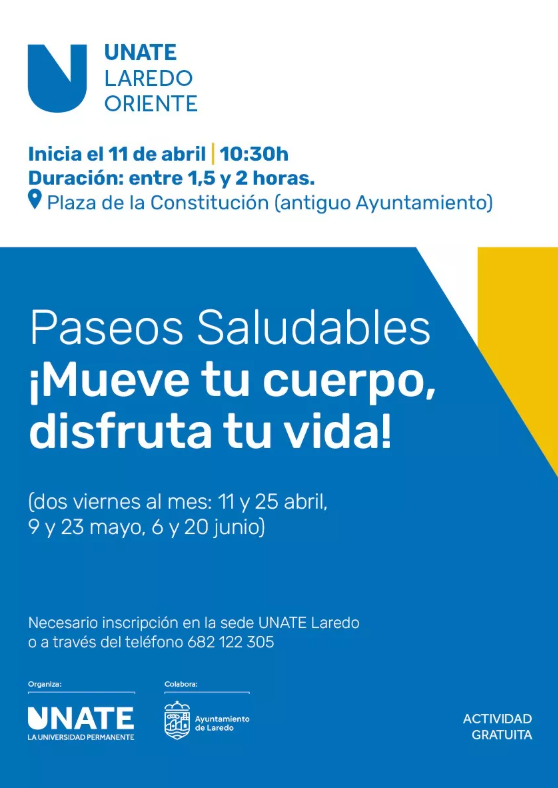 Cartel de Paseos Saludables en Laredo