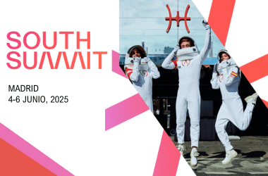 Cartel de la feria South Summit de Madrid 2025: encuentro de innovadores globales, emprendedores audaces, empresas líderes e inversores visionarios.