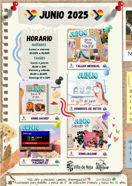Programación Servicio de Juventud de Noja. Junio 2025.