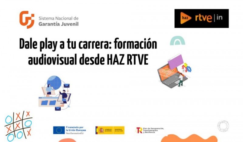 cartel promocional con texto y dibujos 