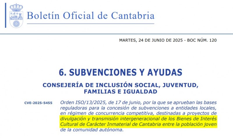 portada de la Orden ISO/13/2025, de 17 de junio