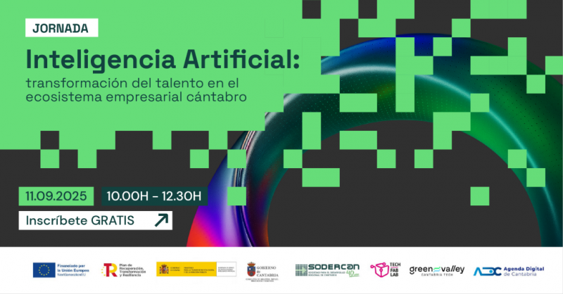 cartel promocional del evento en tonos verdes