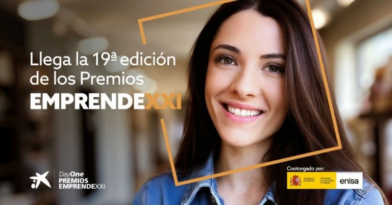 Cartel de la 19ª edición de los Premios EmprendeXXI para empresas de base tecnológica e innovadora con sede en Cantabria