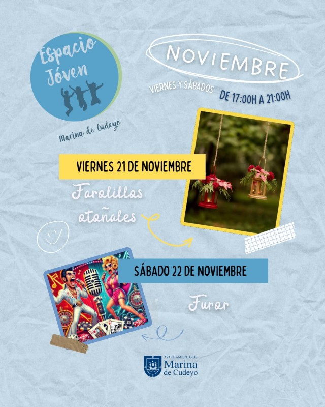 cartel de las actividades para el fin de semana