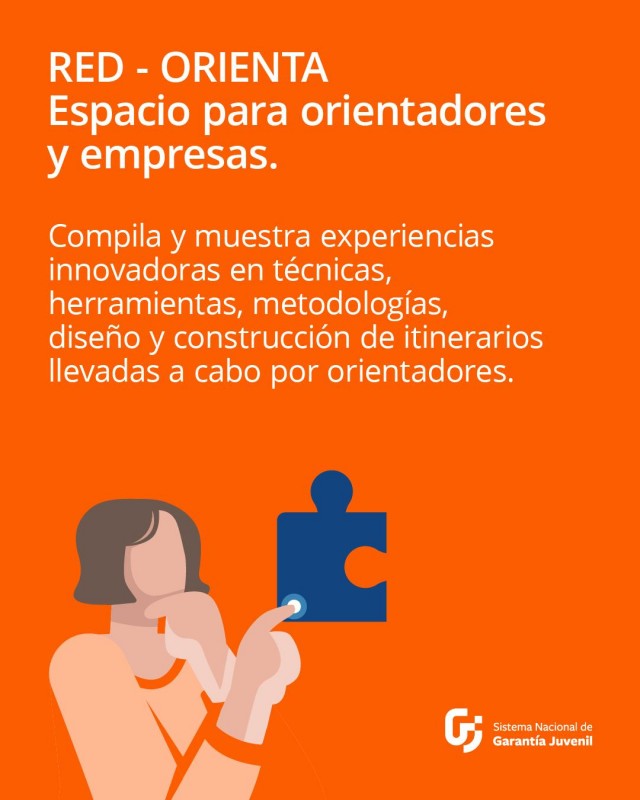 Cartel de RED-ORIENTA: Espacio Web  para la Orientación Profesional y Laboral de las personas jóvenes