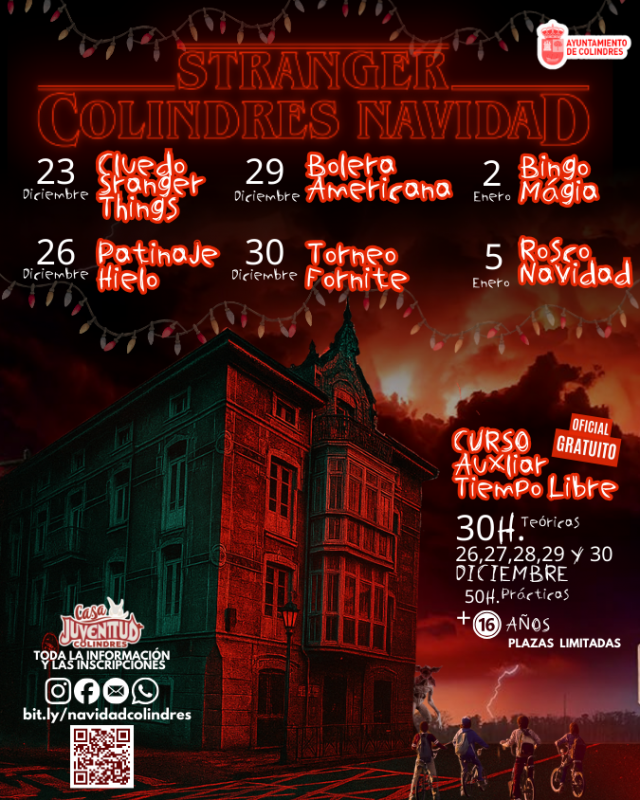 programacion de actividades de la casa de la juventud navidad