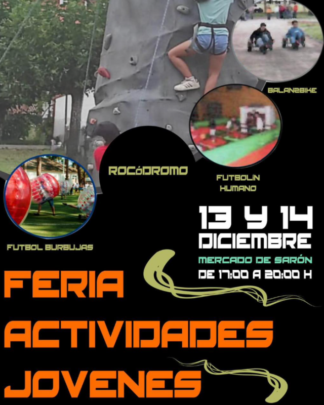 cartel promocional de la feria de actividades