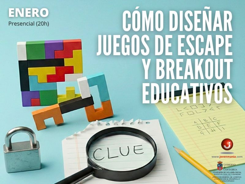 Curso C&oacute;mo dise&ntilde;ar juegos de escape y breakout educativos.