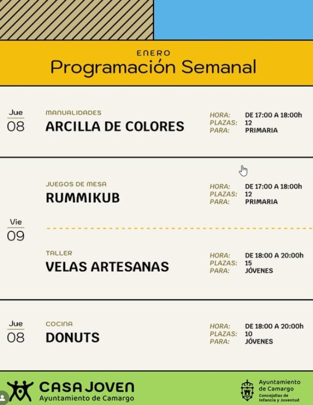 imagen talleres casa joven de Camargo