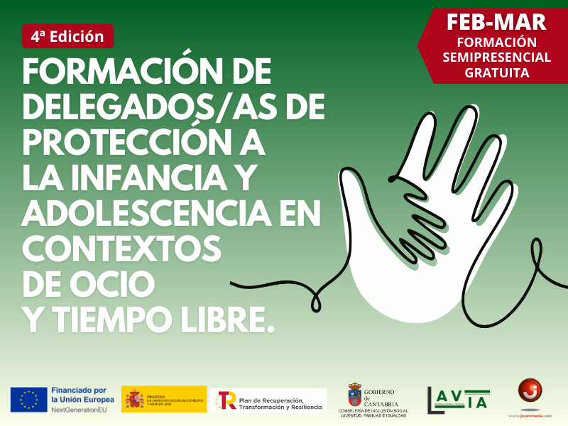 Imagen de manos protegiendo y titulo del curso