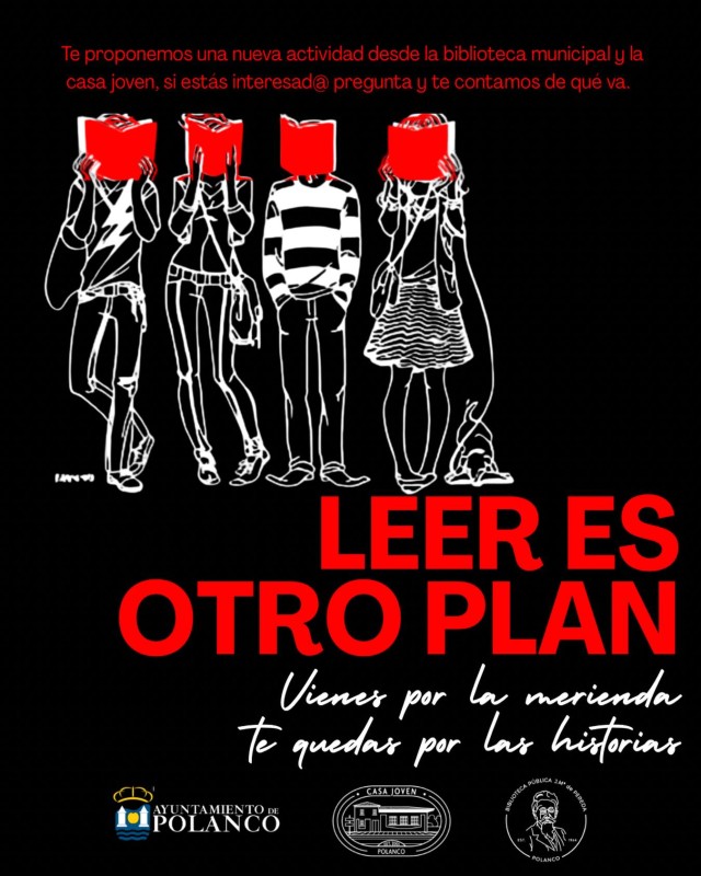 cartel de la nueva actividad en Polanco; leer