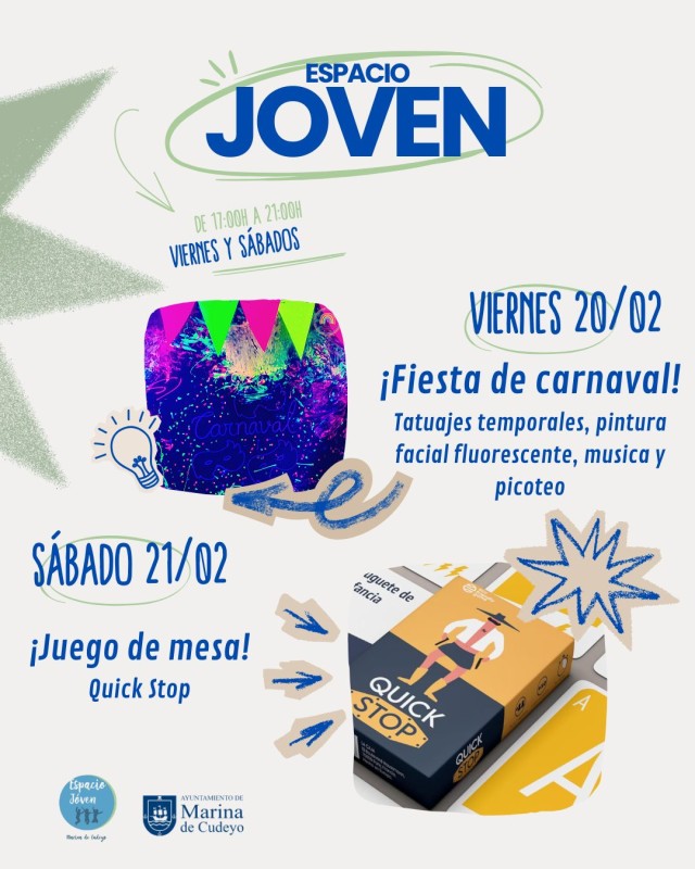 Cartel promocional de actividades de fin de semana carnavalesco