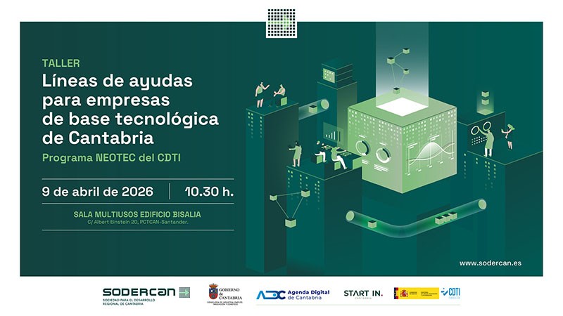 Cartel para el taller: Líneas de ayudas para nuevas empresas de base tecnlógica