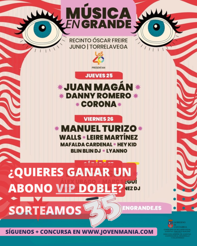 M&uacute;sica en Grande sorteamos 35 abonos vip dobles