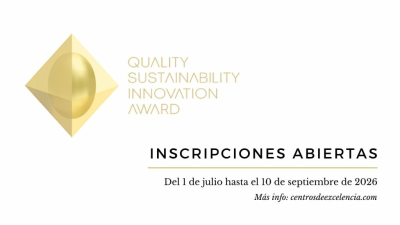 Cartel promocional de los premios con fondo blanco y nombre en dorado con forma geométrica romboide con volumen