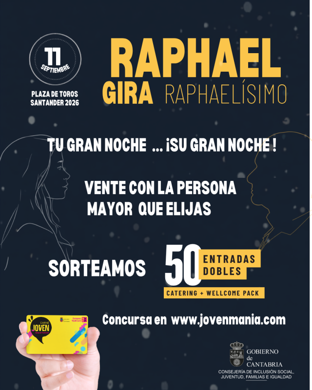 Tu Gran noche ... Su Gran noche   sorteo 50 entradas dobles  para Raphael