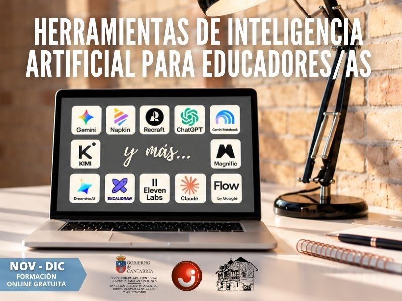 Cartel del curso Herramientas digitales de IA para educadores y educadoras