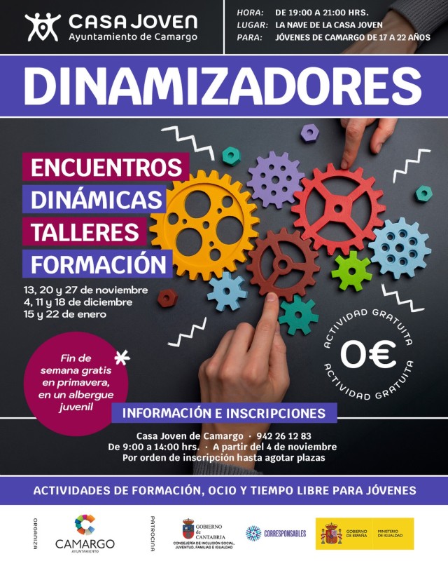 cartel del Proyecto de Dinamizaci&oacute;n Juvenil "Dinamizadores