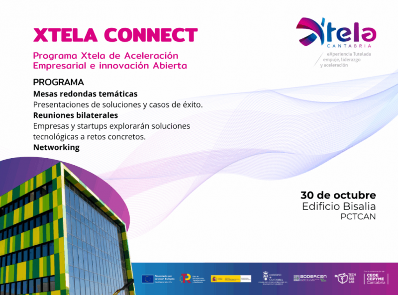 Cartel de la Jornada XTELA CONNECT: explora nuevas herramientas, enfoques y modelos para mejorar la eficiencia de as empresas 