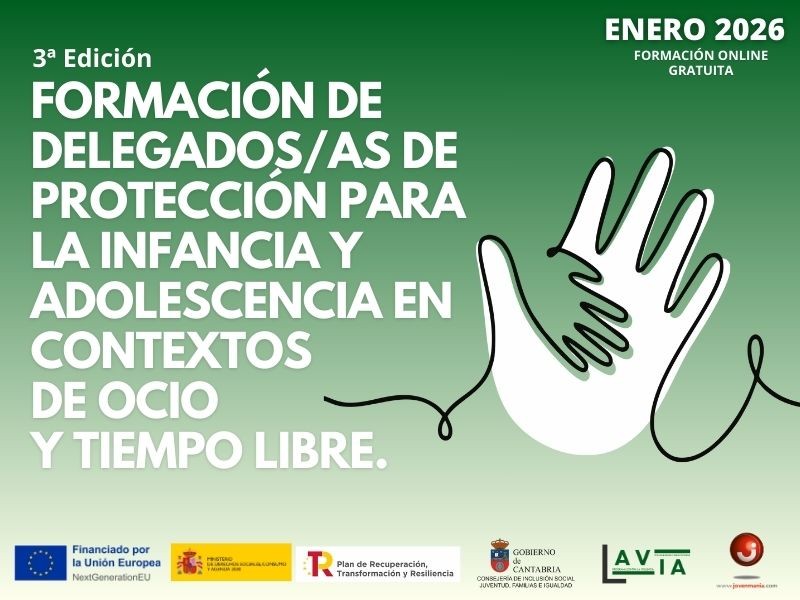 Cartel del curso, imagen de manos protegiendo