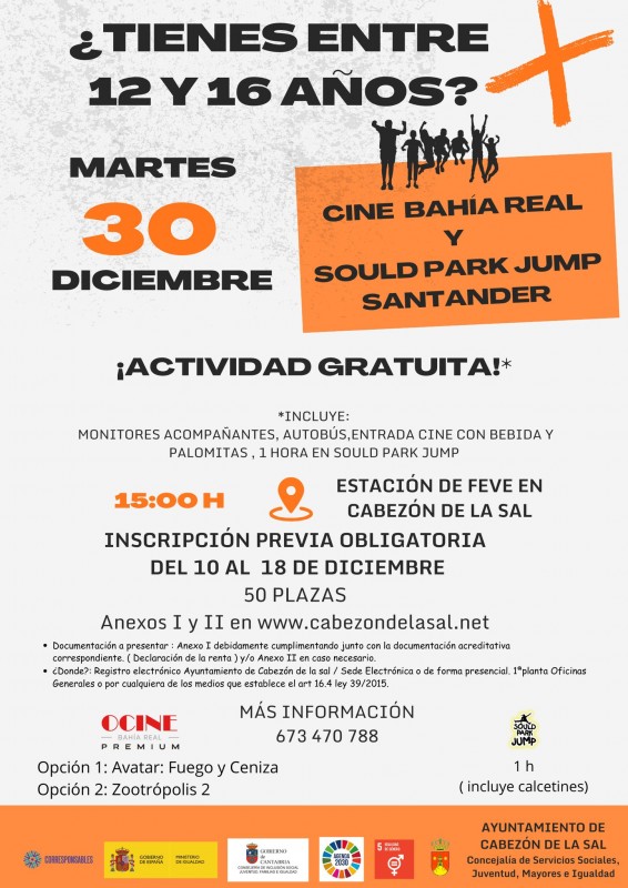cartel promocional informativo actividad cabezón