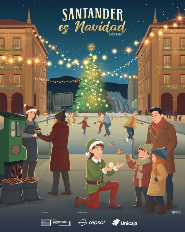 Santander es Navidad 2025-26, cartel promocional