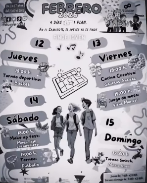 cartel de actividades completo