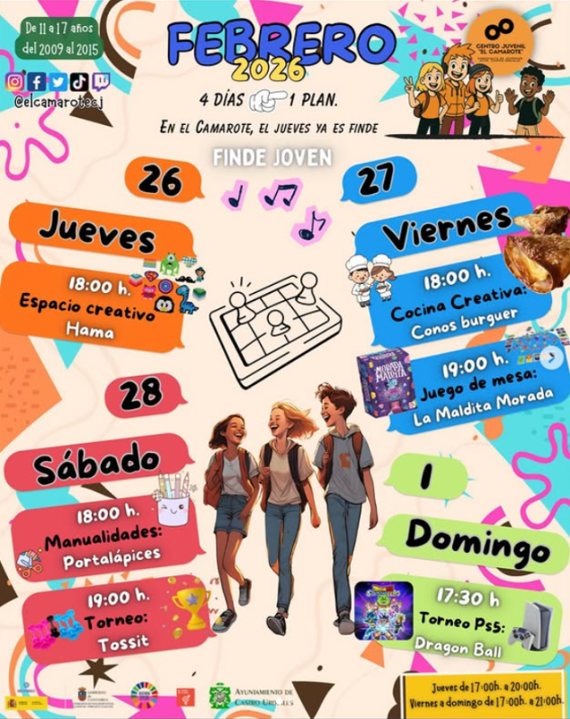 cartel completo de las actividades en Castro urdiales