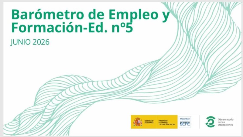 Cartel del Barómetro de Empleo y Formación de junio de 2026