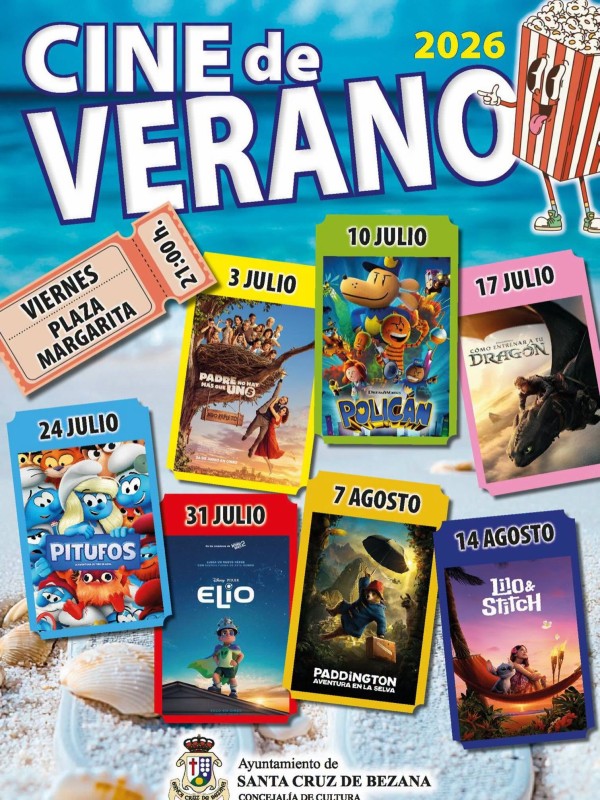 cartel promocional de películas de verano