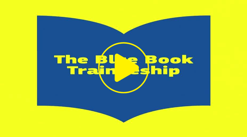 portada del video explicativo con texto azul sobre fondo amarillo