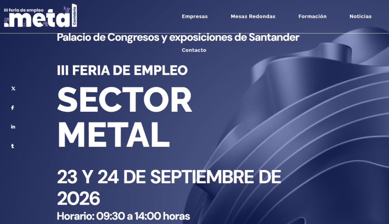 Cartel de la III Feria de Empleo del Sector del metal. Los oficios industriales tienen futuro. El reto también está en cambiar cómo los vemos.