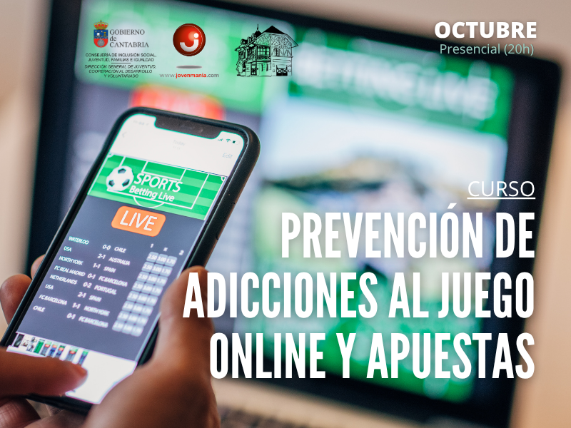Imagen de una mano sosteniendo un movil que muestra una web de apuestas online