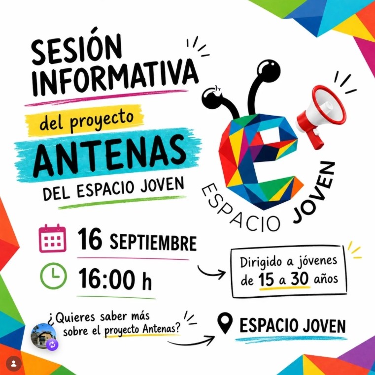 Sesión informativa del Proyecto Antenas en Espacio Joven 16 sept.