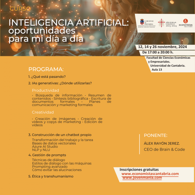 Curso 'Inteligencia Artificial: Oportunidades para mi d&iacute;a a d&iacute;a'