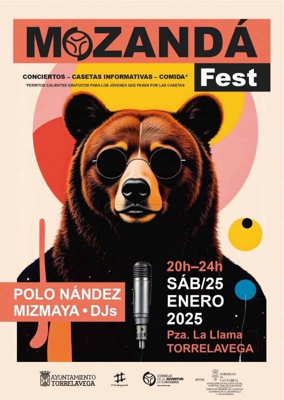 Mozand&aacute; Fest cartel del evento el s&aacute;bado 25 de enero