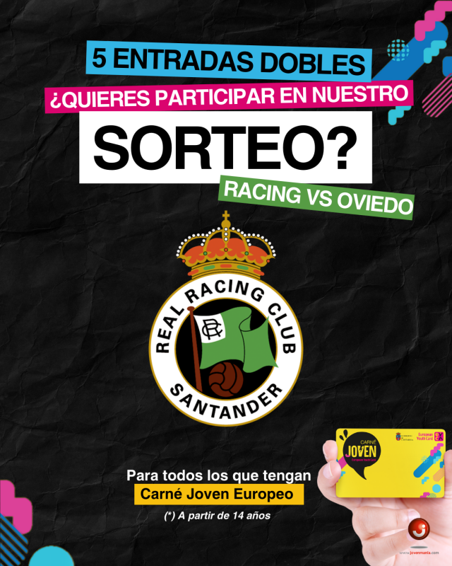 racing vs oviedo sorteo con tu Carnet joven