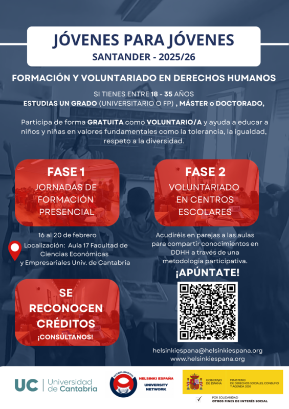 cartel promocional y completo de la formaci&oacute;n en DDHH