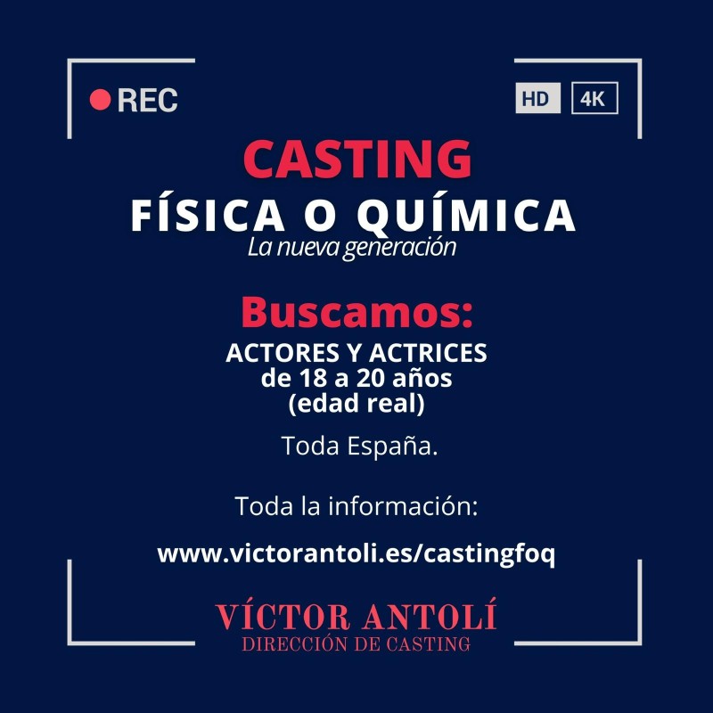 casting segunda temporada de F&iacute;sica o Qu&iacute;mica