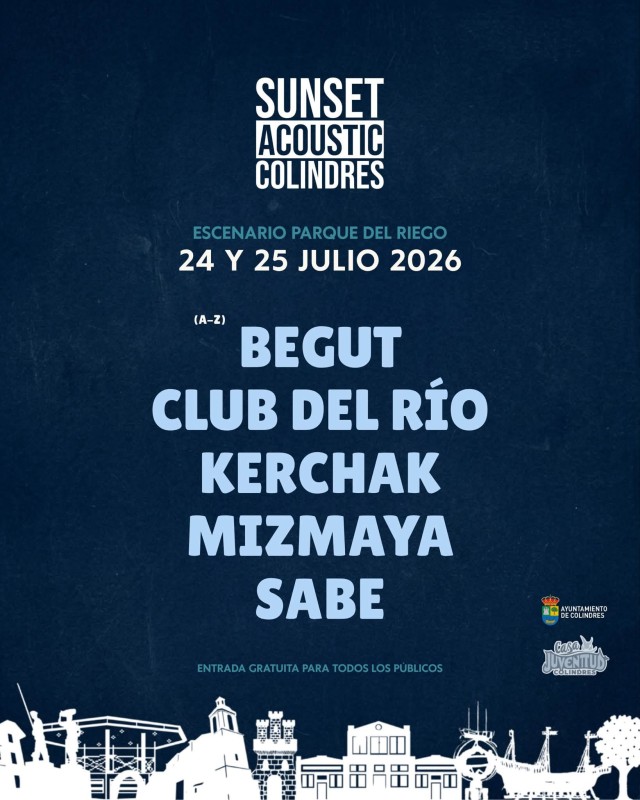 cartel de Sunset acoustic promocional