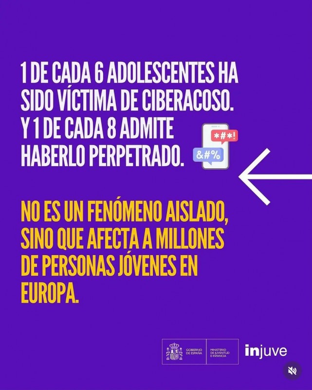 Cartel que informa sobre lo que versa la consulta pública y convocatoria de datos sobre el ciberacoso