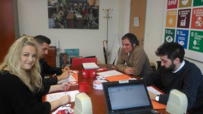 Inés Pardo, David García , Manuel Ganso González y Carlos Fernández deliverando