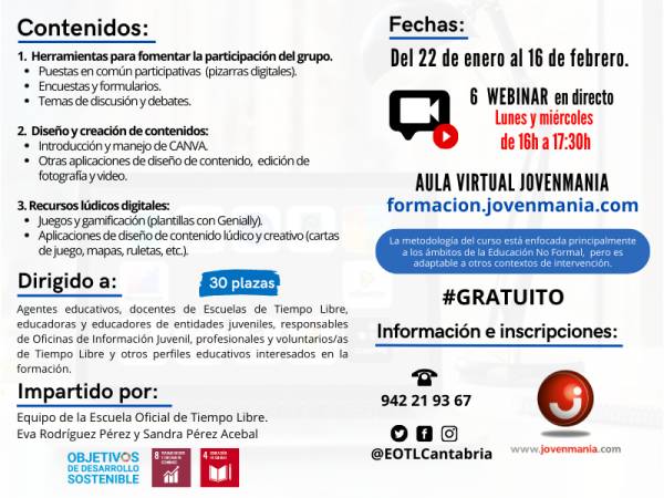 Contenidos del curso de Herramientas Digitales