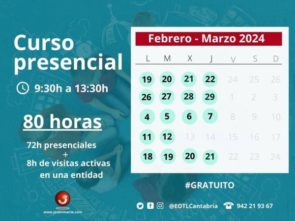 Calendario de fechas de sesiones del curso de febrero y marzo 