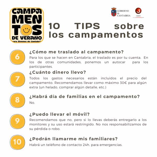 Campamentos de Verano 2024 Tips 2