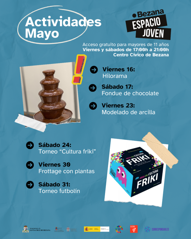 Programa de actividades de mayo para jóvenes en Sta. Cruz de Bezana