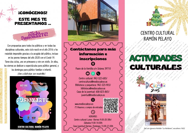 carátula con información de contacto e inscripción