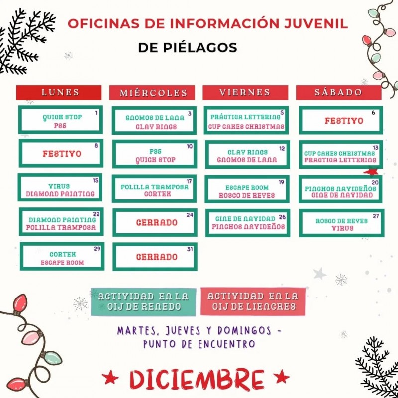 programación completa de diciembre